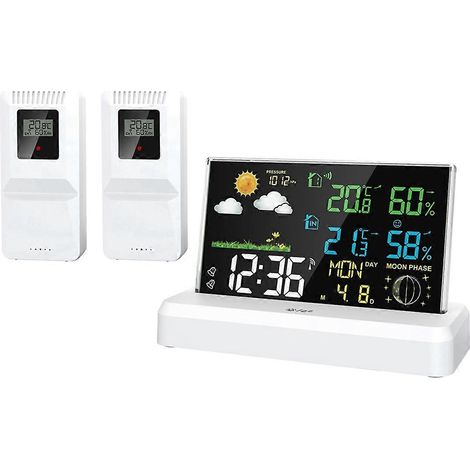Station météo à une ou deux entrées, horloge météorologique, prise UE B-- (1/5)
