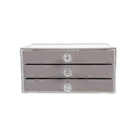 Organisateur de bijoux empilable, tiroir de rangement pour boucles d'oreilles et colliers, boîte à bijoux pour coiffeuse (1/4)