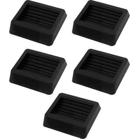 Set di 5 piedini rettangolari antiscivolo in gomma per mobili, adatti a tutti i tipi di pavimenti, rotelle, divani, letti (1/4)