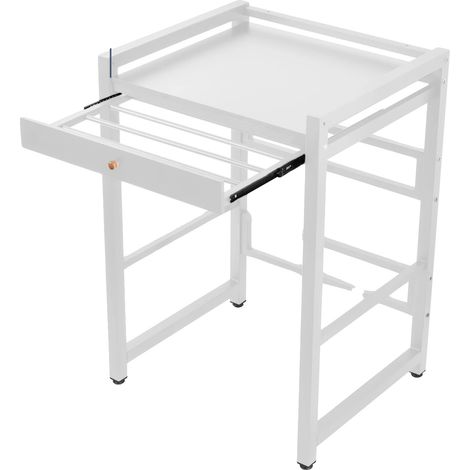Estante apilable para lavadora-secadora, diseño robusto, solución que ahorra espacio, BLANCO (1/2)