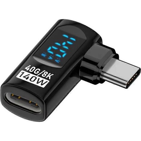 U-förmiger rechtwinkliger (90°) USB-C-Adapter, Datenübertragung mit 40 Gbit/s, 140 W PD-Stromversorgung, USB 4.0 8K 60Hz-Konverter, C (1/5)