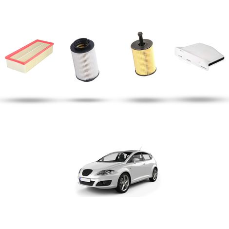 Kit tagliando 4 filtri compatibile con Seat Leon II (1P1) 2.0 TDI 100kw dal 2005 al 2010 (1/5)