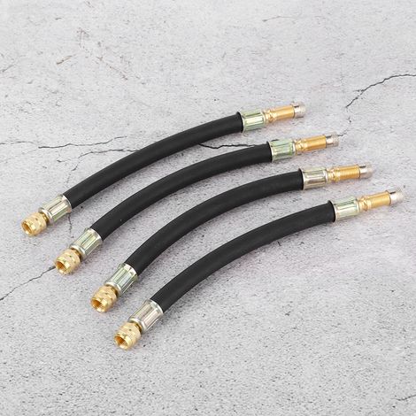 Adaptateur d'extension de valve de pneu (4 pièces) pour tuyau gonflable flexible universel de voiture, 190 mm
