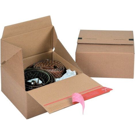 Boîte d'expédition Eurobox à fond automatique 30 x 10 x 15 cm - Lot de 20 (1/5)