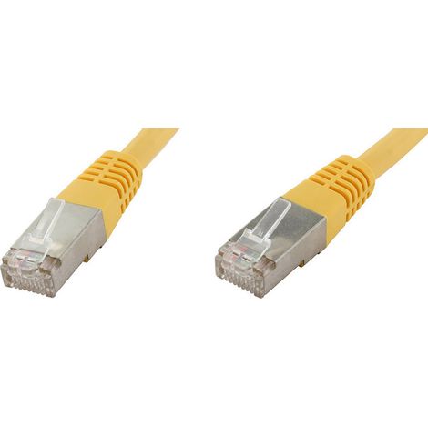 econ connect F6TP1GE RJ45 Netzwerkkabel, Patchkabel CAT 6 S/FTP 1.00 m Gelb Paarschirm 1 St.