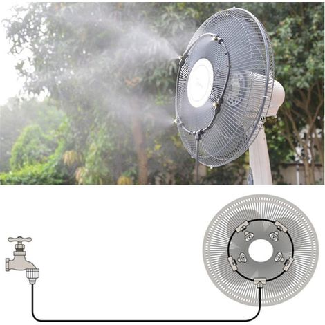 Ventilateur brumisateur extérieur Huafei 16 pouces, refroidissement à eau pour terrasse, jardin et patio, brume fraîche, usage extérieur (1/5)