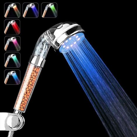 Pommeau De Douche - Filtre À Chlore - Haute Pression - Flexible Et Support Inclus - Pour Peau Sèche Et Cheveux - 1 Pièce (1/5)