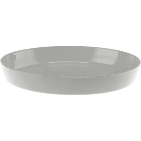 Soporte de plástico para macetas de cristal de 14,5 cm, gris brillante