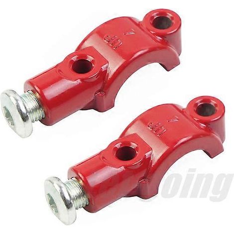 Support de rétroviseur à levier 7/8" (22 mm) pour moto, fixation sur pompe de frein, siège, M8/M10, base de rétroviseur universelle, rouge, noir, gris (1/5)