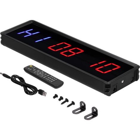 LED-Intervalltimer für Fitnessstudio-Workouts, Countdown/Countup, Stoppuhr für Fitnessübungen (1/5)