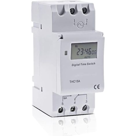 Interruttore industriale TM615-2 Microcomputer elettronico programmabile digitale timer interruttore relè controllo 12V 110V 220V 16A montaggio su guida DIN (1/5)