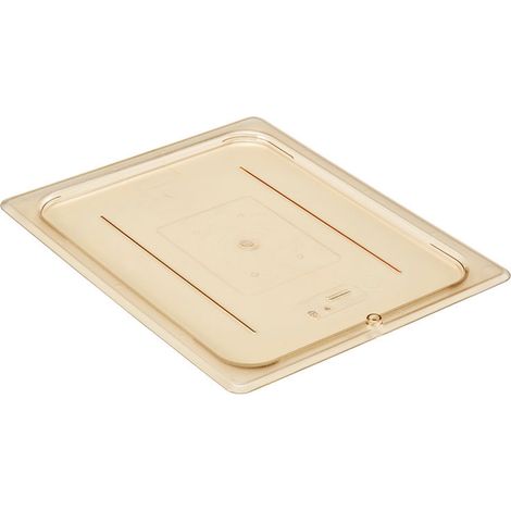 Couvercle plat GN 1/2 - Haute température - 26.5 x 32.5 cm - Ambre - Lot de 6 - Cambro