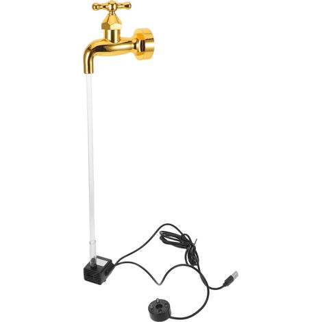 Fontaine flottante invisible USB avec lampe suspendue pour décoration de jardin, terrasse, installation facile, fontaine d'eau de table pour bricolage extérieur (1/5)