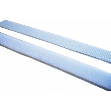 FPLUS cinta velcro hembra adhesivo x 25 mts. , Cinta felpa o hembra adhesivo color blanco.