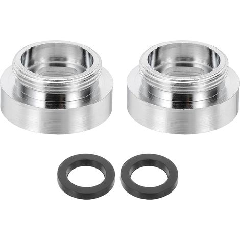2Pièces Adaptateur De Mousseur De Robinet, Femelle M26 À Mâle M22 Avec Joint, Longueur 13mm, Réducteur De Robinet Aérateur, adaptateur robinet cuisine pour tuyau d'arrosage (1/5)