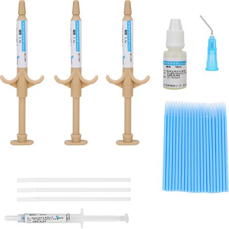 Kit de colle pour bagues orthodontiques dentaires et attaches, pâte adhésive autopolymérisable