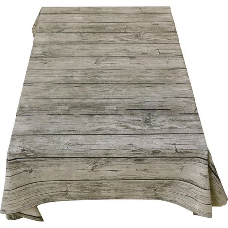 Rechteckige Tischdecke mit Holzoptik im Landhausstil für Gartentische, 140 x 140/180/200 cm