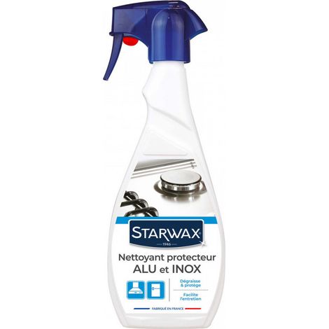 Nettoyant protecteur alu et inox 500 ml – Dégraisse et fait briller sans rayer – Conforme contact alimentaire – Pour plaques de cuisson et électroménager – Brunel