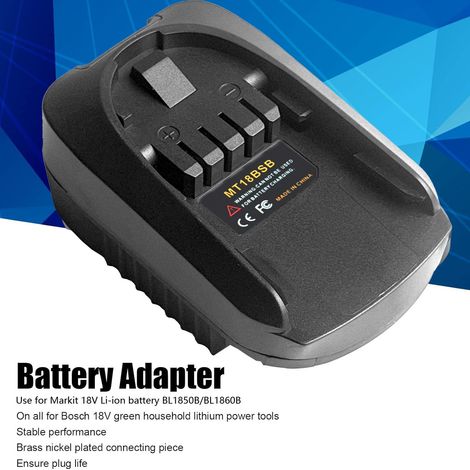 Adaptateur de Batterie Makita 18V vers Bosch C – Convertisseur MT18BSC/MT18BSB – Permet d’Utiliser les Batteries Makita LXT sur les Outils Bosch (1/5)