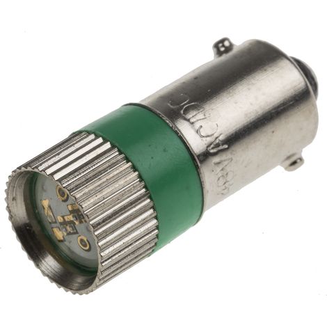 Voyant à LED Vert, culot BA9S, 48V c.a. / V c.c. ( Prix pour 1 )