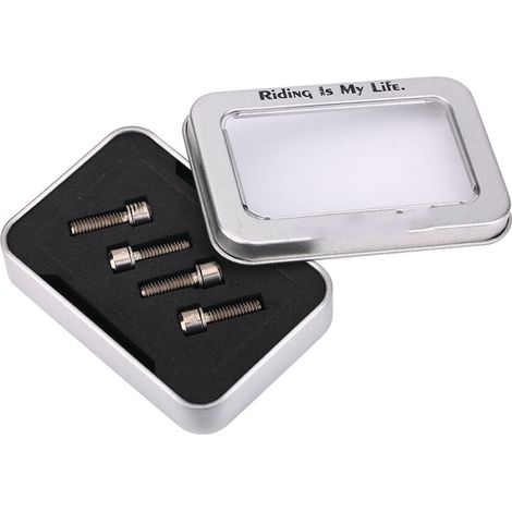 4 Vis en Titane M6x18mm pour Disque de Frein de Vélo, Kit de 4 avec Joints d'Étanchéité (1/5)