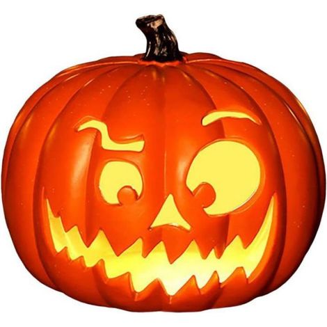 Citrouille Éclairée - Lanterne Halloween LED - Pour Intérieur Et Extérieur - Fonctionne Sur Piles AA - 22 x 18 cm - 1 Pièce (1/5)