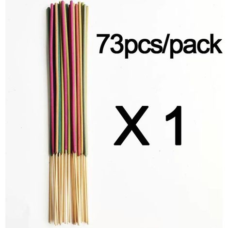 Bâtons d’encens multi‑parfums assortis, lot de 73 pièces, 9 senteurs pour ambiance intérieure (1/5)
