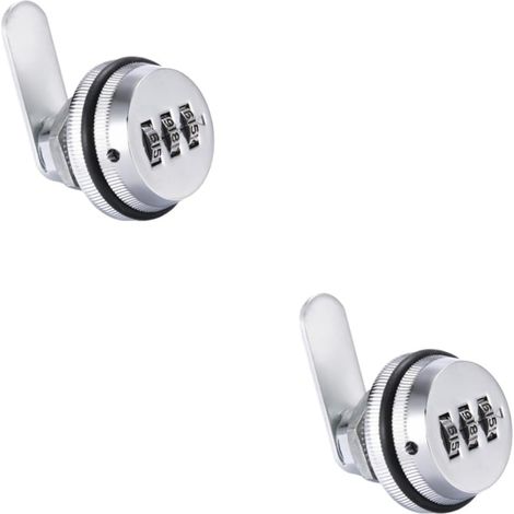 Lot de 2 serrures à cylindre sans clé à combinaison pour armoire de sé (1/5)