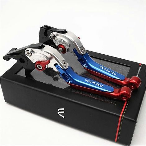 Convient pour Spring Breeze 450CL-C 2023, klaxon de frein modifié en alliage d'aluminium, tringle d'embrayage, accessoires de moto (argent, bleu, rouge) (1/5)