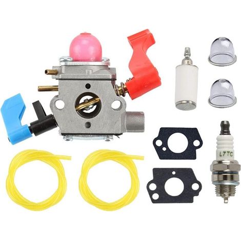 Souffleur de Feuilles Remplacement Kit avec Ligne de Filtre à Carburant pour carburateur WT-606 WT-784 pour C1Q-W11G pour Poulan Weed Eater Craftsman B1750 B1750LE BV1650 530071775 (1/4)