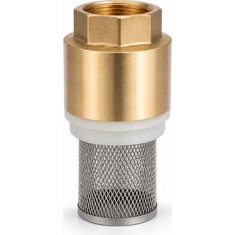 Clapet de Pied Laiton DN20 avec Filtre pour Pompe Jaune (1/5)