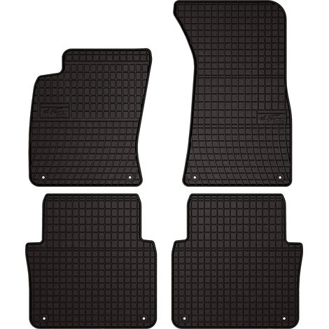 Alfombrillas de goma para Audi A8 D3 sedán corto (2002-2009) - negras, montadas (1/5)