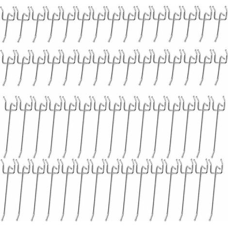 60pcs Wall Mounted Metal Folder Hooks, Metal Folder Hooks, Folder Hooks, for Advertising Boards, Supermarket Shelf, DIY Markets (5/10cm) —— MUMU (1/4)