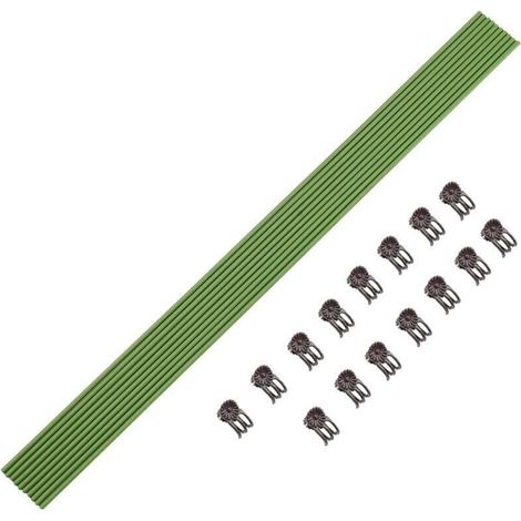 10pcs Fil de Support de Plante, Support de Cage de Plante en Plastique Pliable pour Jardin Fleurs Herbes Légumes (Green) (1/3)