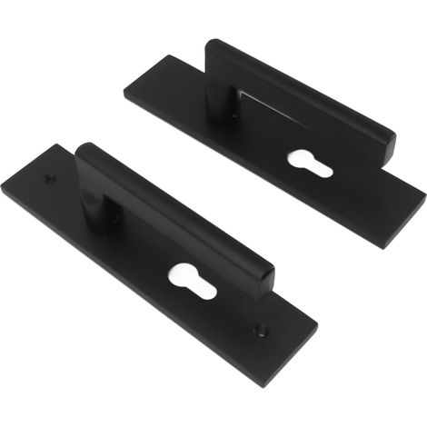 Türgriffset aus Aluminiumlegierung, einfach zu montieren, schwarz, universell, handlich, Türschloss für alle Türarten (1/5)