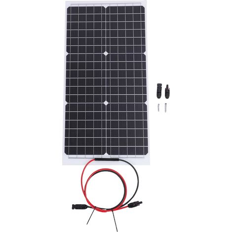 Ortviai Panneau Solaire Semi-Flexible 30 W 18 V en Silicium Monocristallin pour Usage Extérieur (1/5)