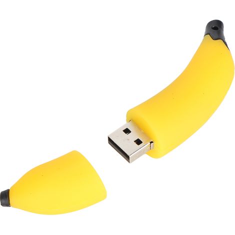 Clé USB en forme de banane, motif dessin animé mignon, 2 Go, idéale pour les enfants, les étudiants, les enseignants et les collègues. Cadeau parfait pour les enfants, les étudiants et les collègues.