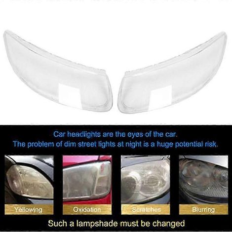 1 paire de coques de phares avant transparentes de rechange pour Hyundai Santa Fe 2008-2012 (EM) (1/5)