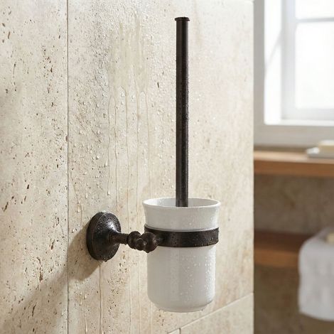 PaulGurkes WC-Bürste Nostalgie Schwarz Kupfer Bad-Accessoires B-Ware (1/3)