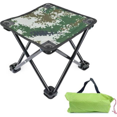 Tabouret pliant léger de camping et randonnée, siège portable en aluminium – Structure robuste, facile à transporter–DELKEVIC