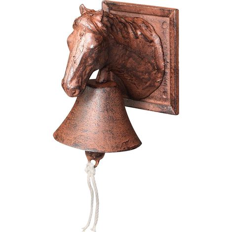 CAMPANA CON DECORAZIONE CAVALLO 12,2X16,6X18,5 CM ACCESSORI CASA INTERNI ESTERNI