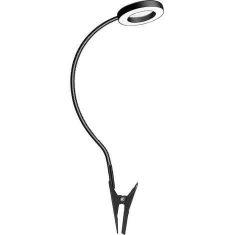 Lampe horticole à spectre complet avec col de cygne à 360°, haute luminosité, intensité variable, lampe LED à pince pour fleurs, noire.-AquaForge (1/5)