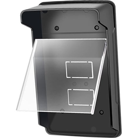 Cache-Sonnette Noir en Plastique Résistant aux Intempéries pour Porte et Petit Système D'accès, Étanche et Anti-Soleil, pour Usage Extérieur Domestique (1/5)