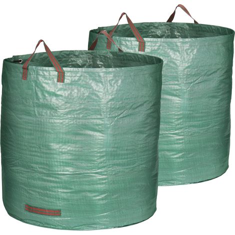 Sac de Jardin Réutilisable 300 L, Lot de 2 Sacs Vegetaux Indéchirable, Sac à Déchets de Jardin en Tissu Polypropylène Durable, Pliable (1/5)