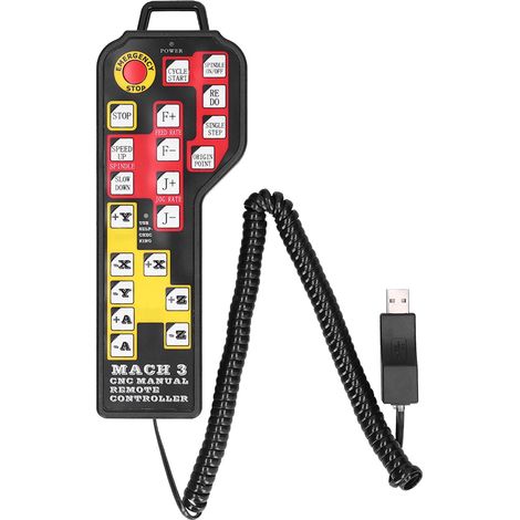 Commande manuelle à distance par volant USB 4 axes pour frein à main électronique Mach 3 (1/5)