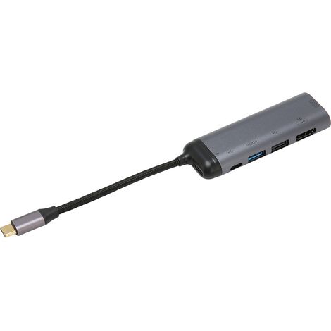 Station d'accueil USB C 6 en 1 avec VGA, HDMI, USB 3.1, USB 2.0 et charge PD 100W - Hub multifonction pour ordinateur portable (1/5)