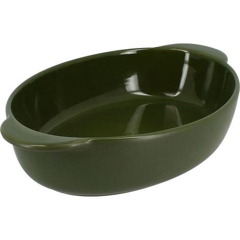 MENASTYL - OCTAVE PLAT A FOUR OVALE 950 ML VERT 27 X 16.5 CM EN GRES
