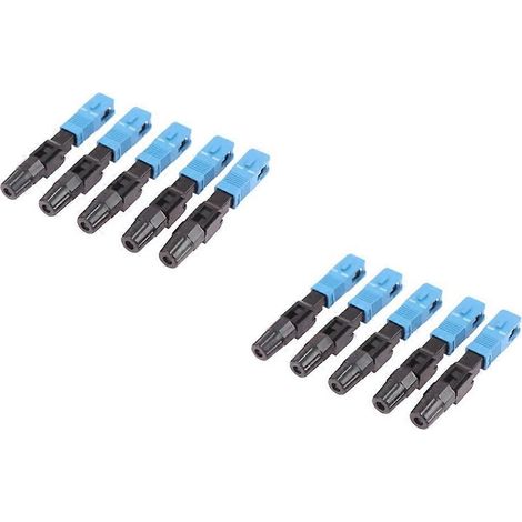 10 connecteurs rapides fibre optique SC UPC monomode FTTH, outil d'assemblage de fibre SC (1/5)