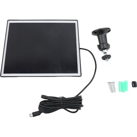 Solarpanel mit 360-Grad-Drehhalterung und 3 Meter Kabel, monokristallines Silizium-Kameraladegerät, IP66 wasserdicht, 1 Stück. (1/4)