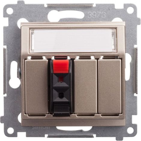 Simon 54 Einzelne Lautsprecherbuchse, mattgold DGL31.01/44
